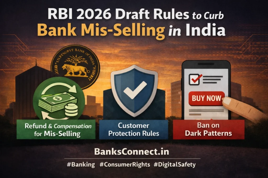 RBI 2026 draft rules to curb bank mis-selling in India with refund and customer protection measures